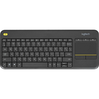 Клавиатура/ Logitech Keyboard K400 Wireless Touch Plus RTL Black, USB