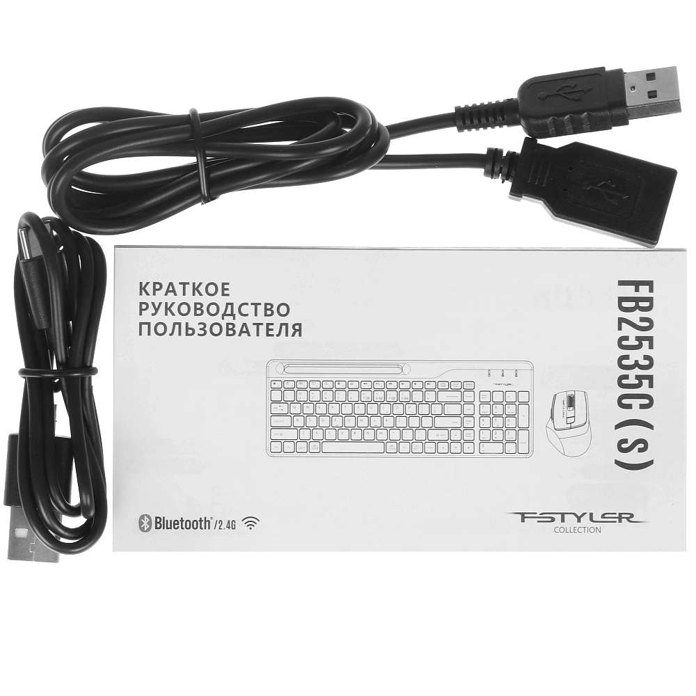 Комплект клавиатура и мышь A4Tech + Fstyler FB2535C, беспроводное подключение, USB-A, чёрный, фото 10