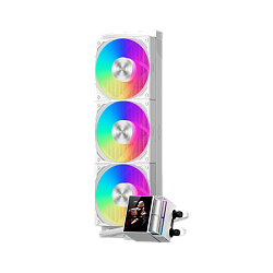 Система жидкостного охлаждения PcCooler DS360 ARGB Display WH, вентилятор 120 мм, шум 39.8 дБА, AM5