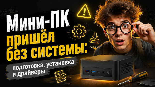 Мини-ПК пришёл без системы: подготовка, установка и драйверы