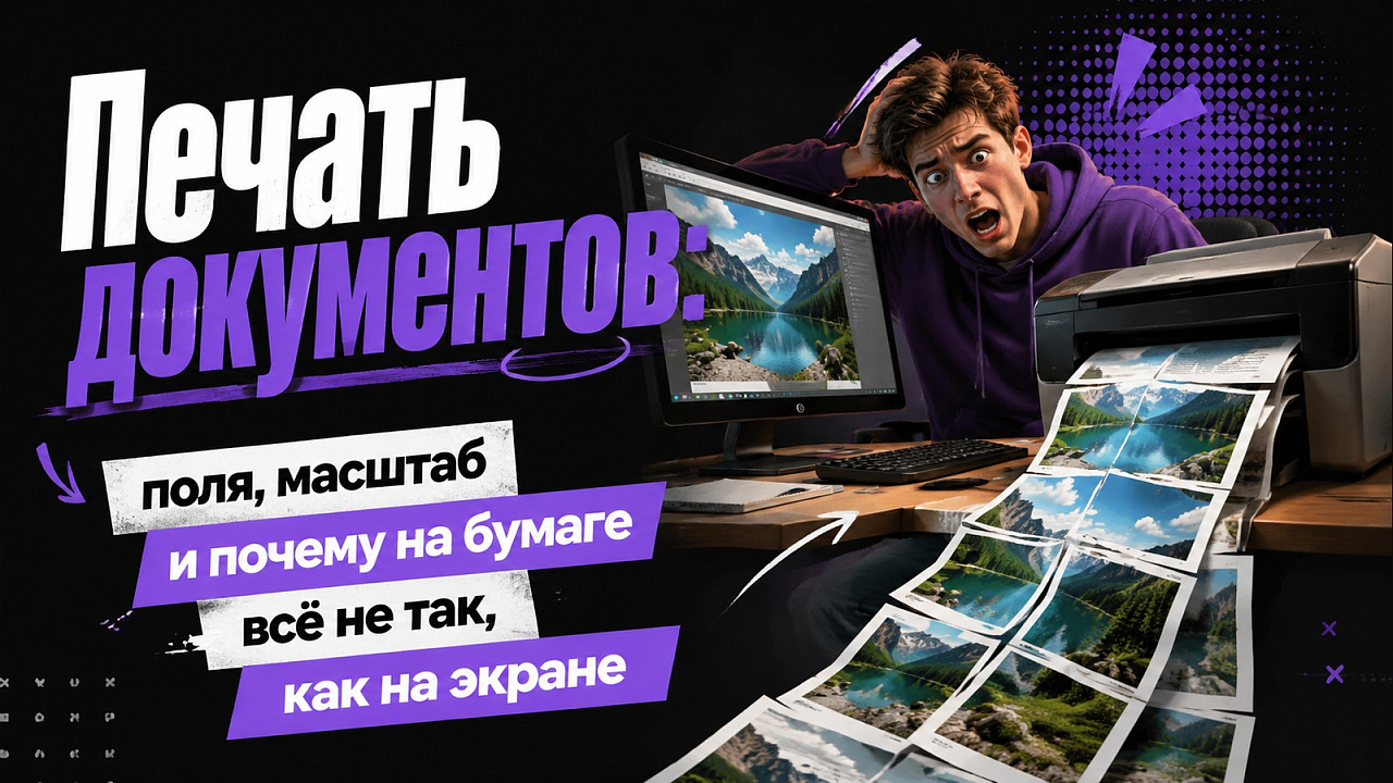 Печать документов: поля, масштаб и почему на бумаге всё не так, как на экране