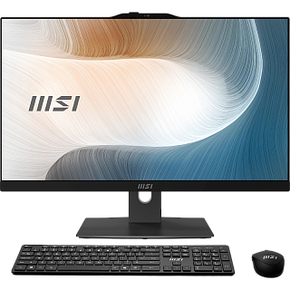 Моноблок/ Modern AM242P 1M-2418XRU   23.8"(1920x1080 IPS)/Intel Core 5 120U(1.4Ghz)/16384Mb/512PCISSDGb/noDVD/Int:Intel® Graphics/Cam/BT/WiFi/war 1y/4.65kg/Black/noOS + Wireless KB+M