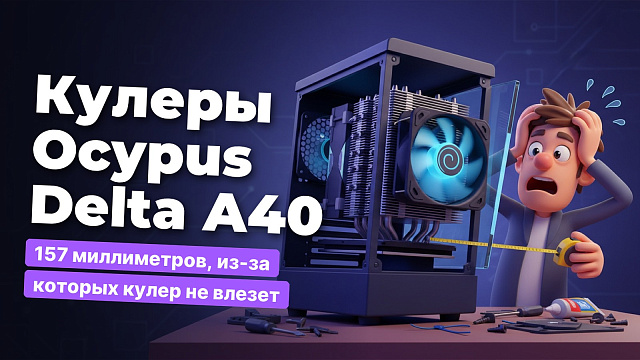 Кулеры Ocypus Delta A40: 157 миллиметров, из-за которых кулер не влезет